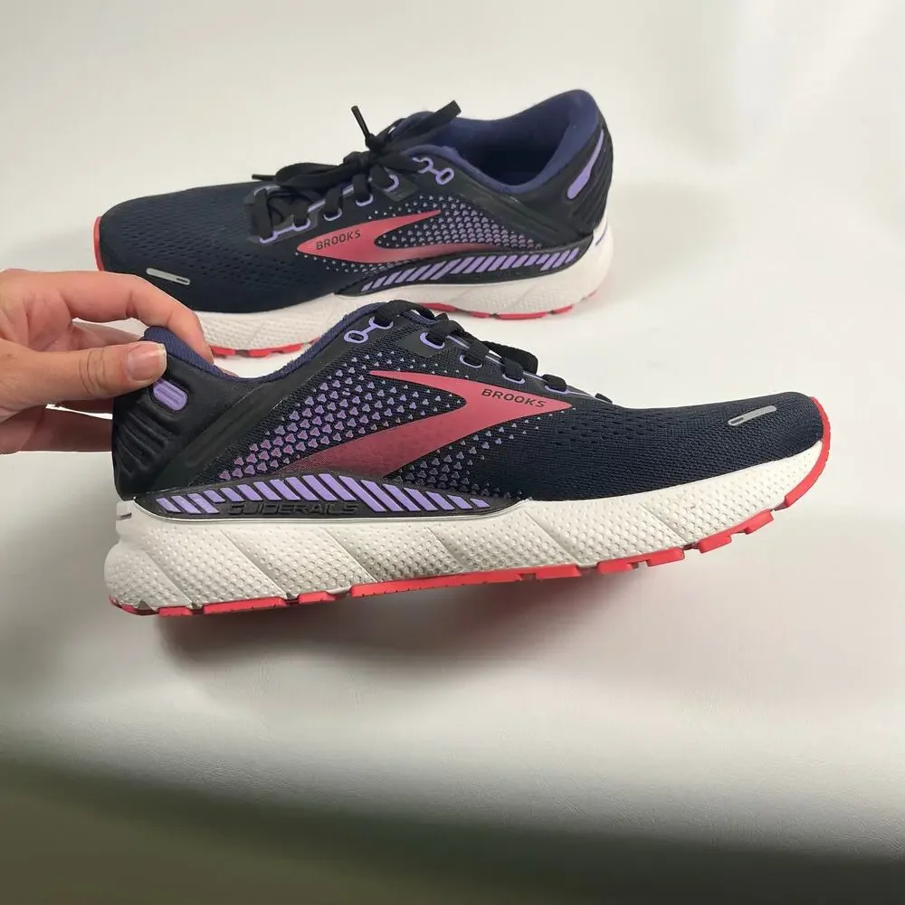 Brooks Adrenaline GTS 22 Running Shoes 9.5 Womens Purple Pink Comfort Athleisure